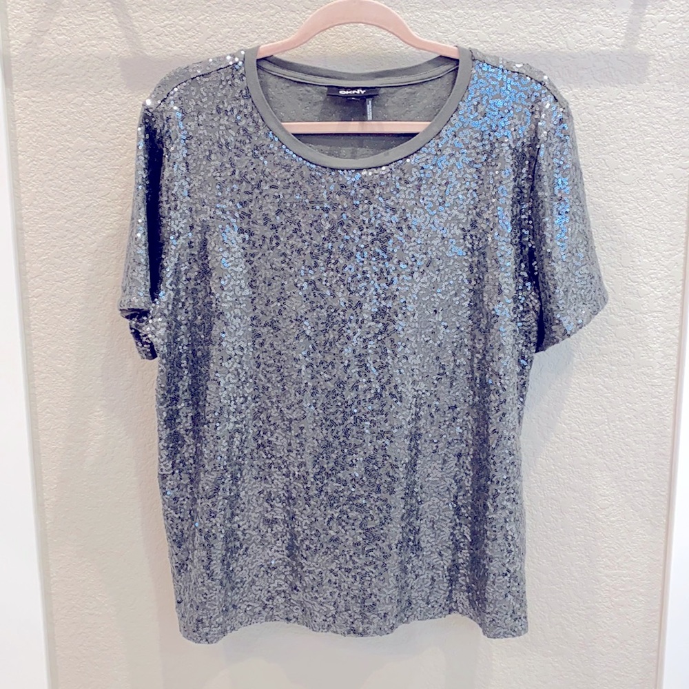 DKNY sequin top size XL